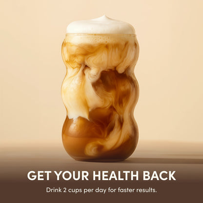 RYZE SUPERFOODS Mushroom Coffee USDA Organic with 6 Adaptogenic Mushrooms and MCT Oil, USA Grown Instant Coffee for Better Energy, Focus, Digestion, Immunity with Lions Mane & Turkey Tail, 30 servings